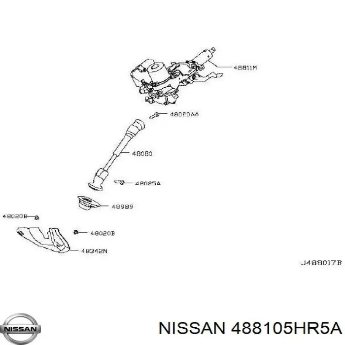 Рульова колонка Nissan/Infiniti 488104BA5A ціна, від 37.80 USD