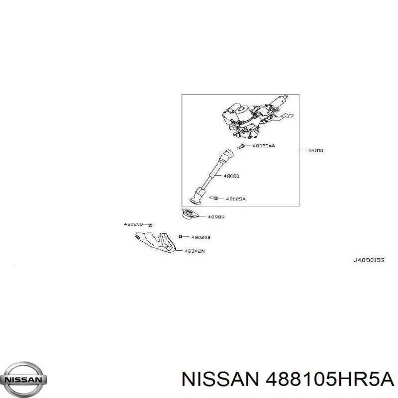 Рульова колонка 488105HR5A Nissan