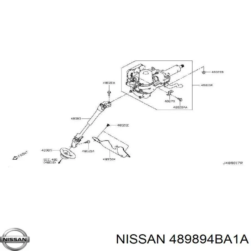 489894BA1A Nissan/Infiniti Пильник рульового кардана