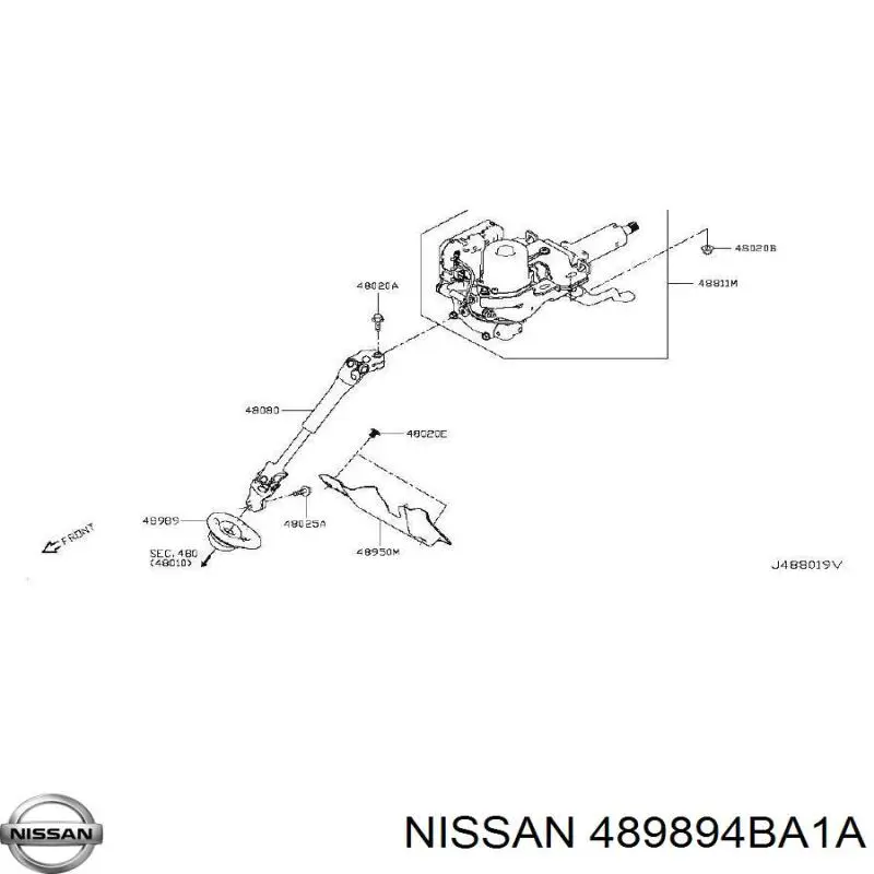 Пильник рульового кардана Nissan/Infiniti 489894BA1A ціна, від 32.09 USD