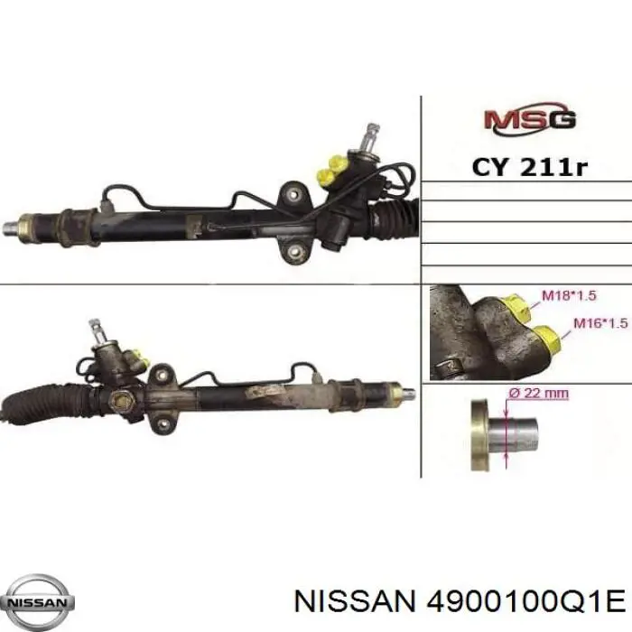 Управління рульове в зборі Nissan/Infiniti 4900100Q1E ціна, від 207.68 USD