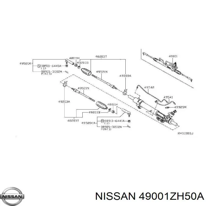 Купити 49001ZC30A Nissan/Infiniti Рульова рейка