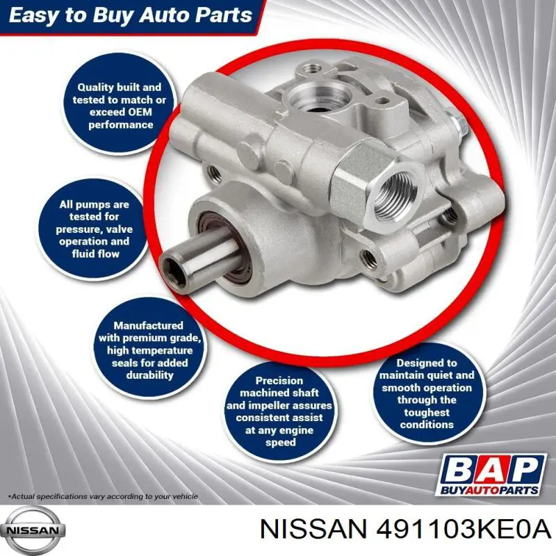 Насос ГПК Nissan/Infiniti 491103KE0A ціна, від 163.22 USD