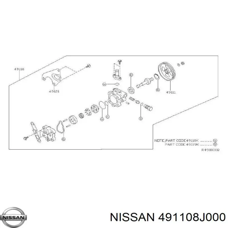  Насос гідропідсилювача керма (ГПК) Nissan Altima 