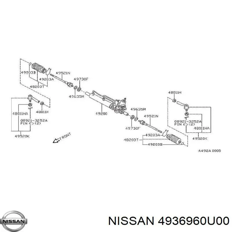  Nissan/Infiniti 4936960U00 ціна, від 29.28 USD
