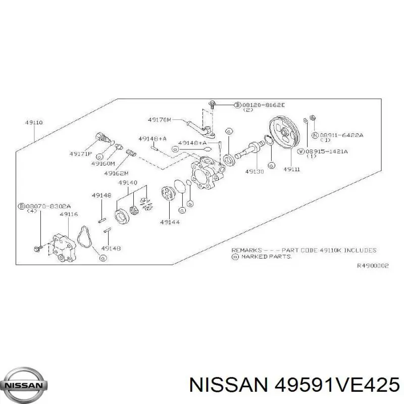 MA8002KIT MSG Ремкомплект насосу гідропідсилювача керма