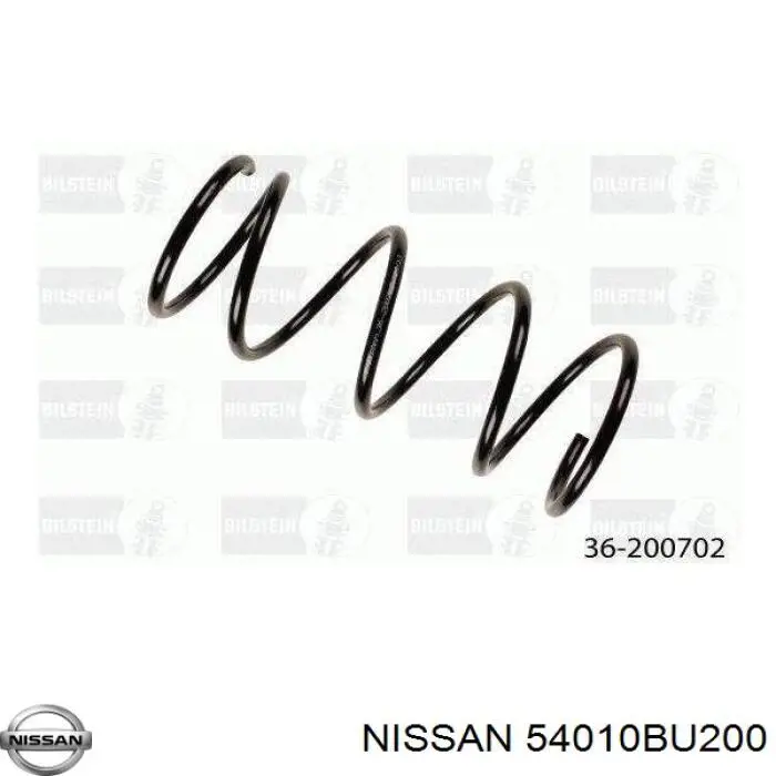 54010BU200 Nissan/Infiniti Пружина амортизатора передняя