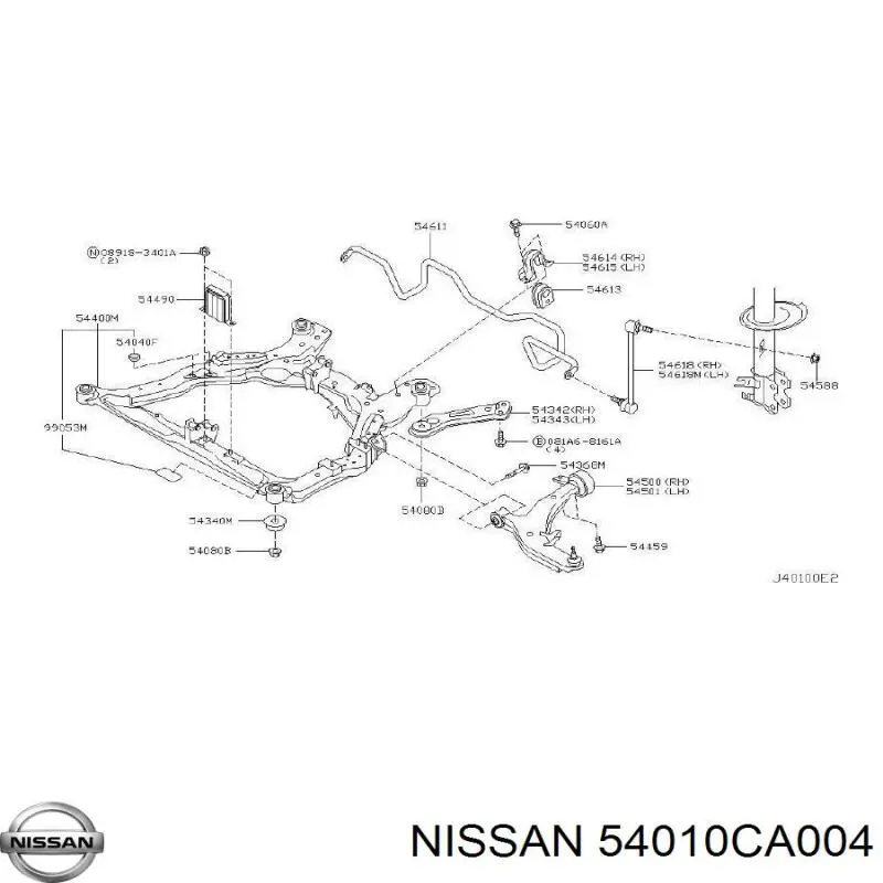 Пружина передня Nissan/Infiniti 54010CA004 ціна, від 138.12 USD