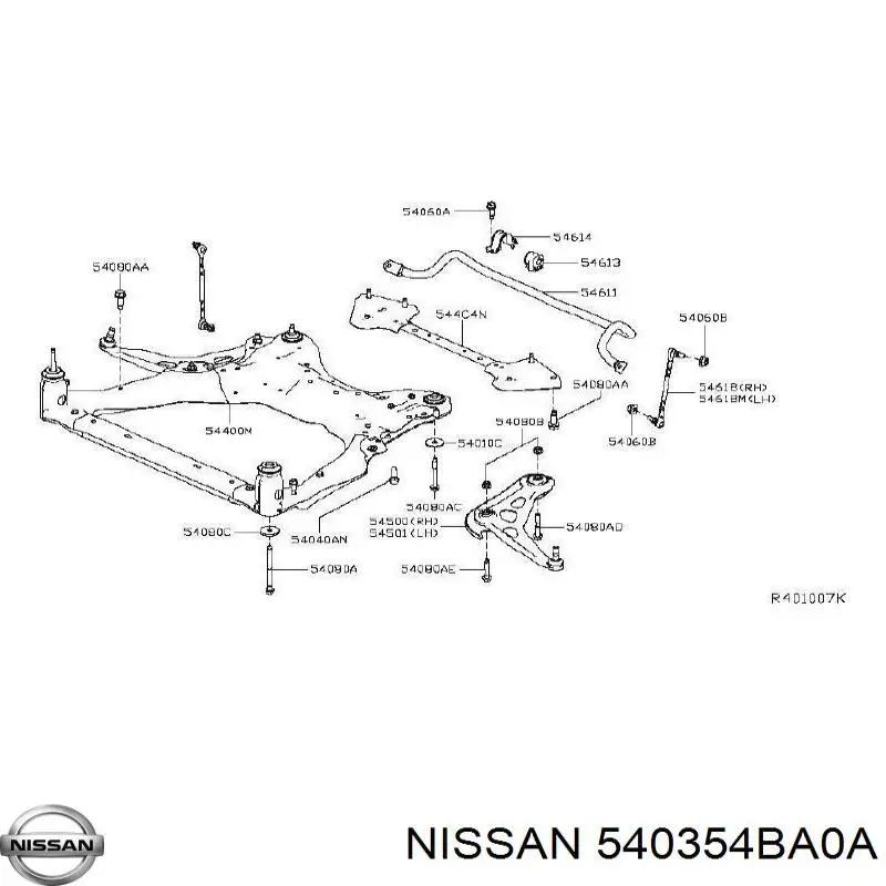  540354BA0A Nissan