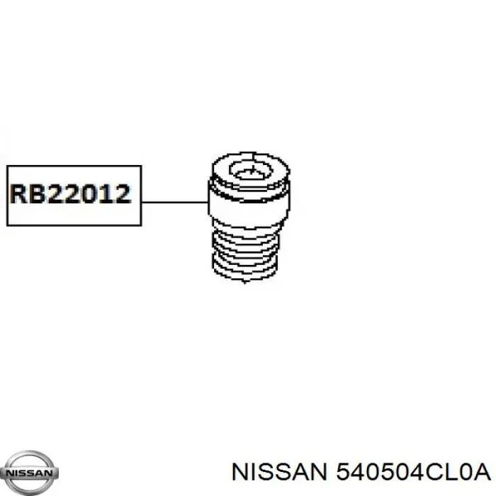 Буфер-відбійник амортизатора переднього Nissan Qashqai 2 (J11) (Нісан Кашкай)