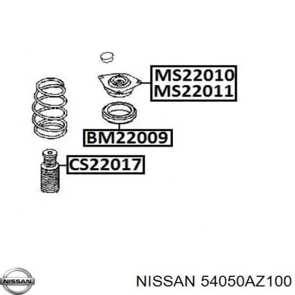 54050AZ100 Nissan/Infiniti Відбійник + пильовик амортизатора переднього