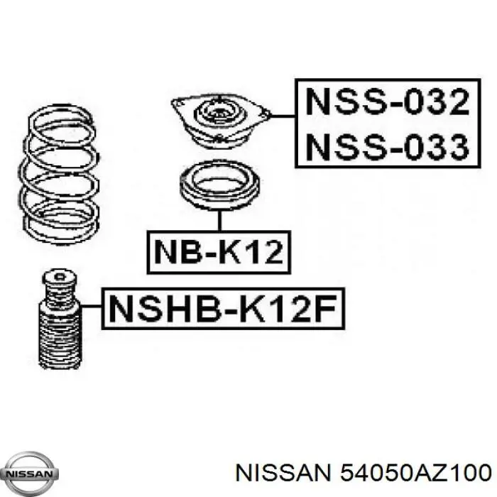 Буфер-відбійник амортизатора переднього + пильовик Nissan/Infiniti 54050AZ100 ціна, від 8.43 USD