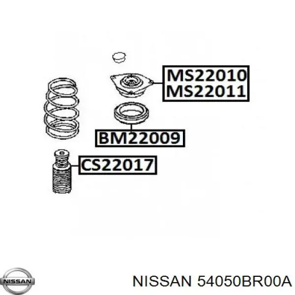 Пильник амортизатора переднього Nissan/Infiniti 54050BR00A ціна, від 8.59 USD