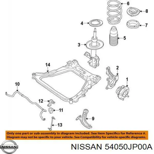 54050JP00A Nissan/Infiniti Пильник стійки передньої