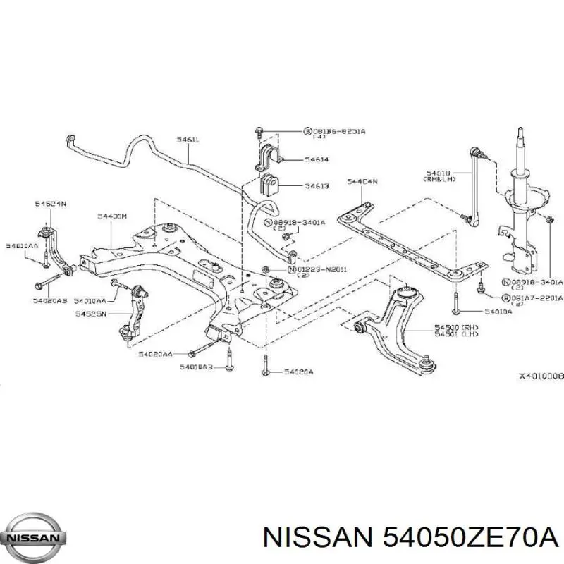 Купити 54050ZE70A Nissan/Infiniti Буфер-відбійник амортизатора переднього