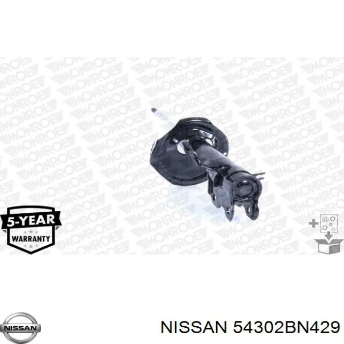 Амортизатор передній, правий 54302BN429 Nissan