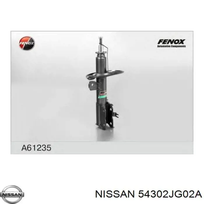 Купити 54302JG02A Nissan/Infiniti Амортизатор передній, правий