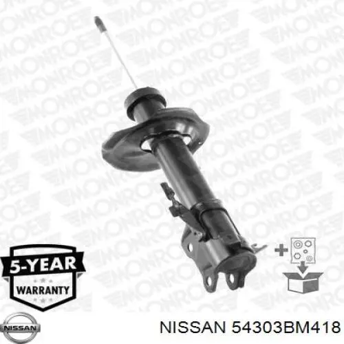 Купити 54303BM418 Nissan/Infiniti Амортизатора передній лівий
