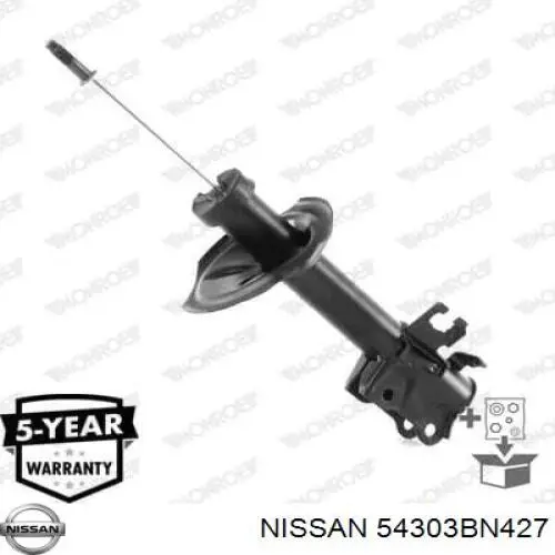 Амортизатор передньої підвіски, лівий Nissan/Infiniti 54303BN427 ціна, від 38.52 USD