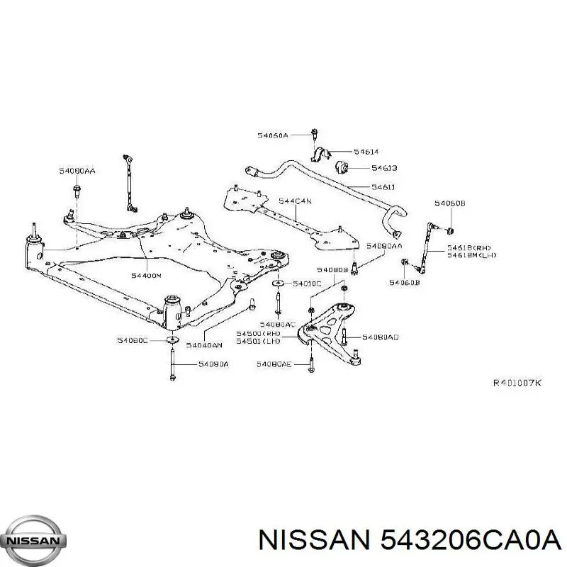  543206CA0A Nissan