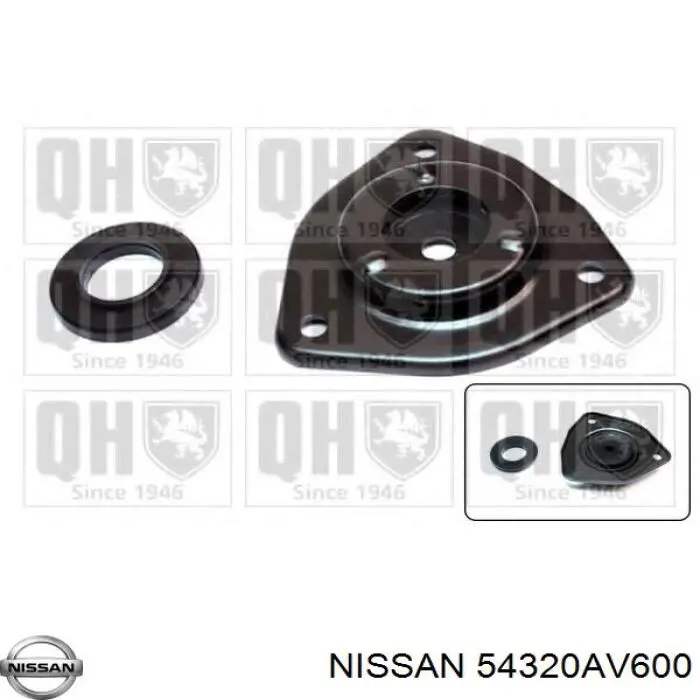 Опора стійки амортизатора переднього Nissan/Infiniti 54320AV600 ціна, від 11.66 USD