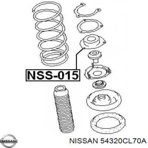 Опора стійки амортизатора переднього Nissan/Infiniti 54320CL70A ціна, від 48.04 USD