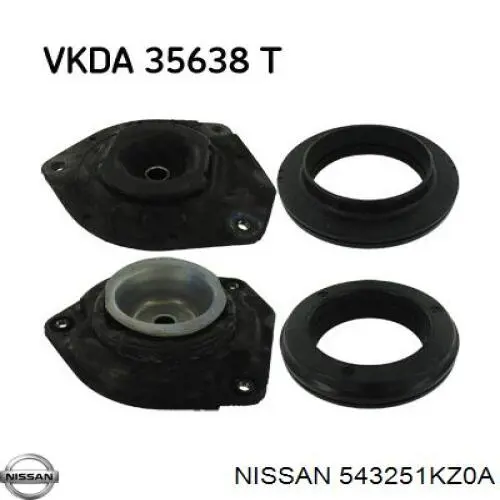 Підшипник опорний амортизатора, переднього Nissan/Infiniti 543251KZ0A ціна, від 14.17 USD