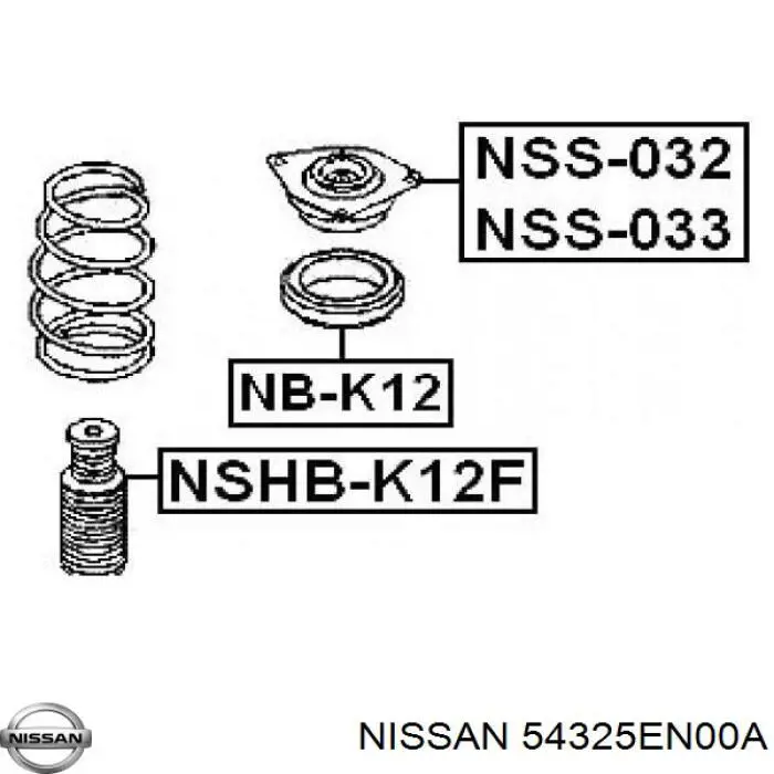 54325EN00A Nissan підшипник опорний амортизатора, переднього