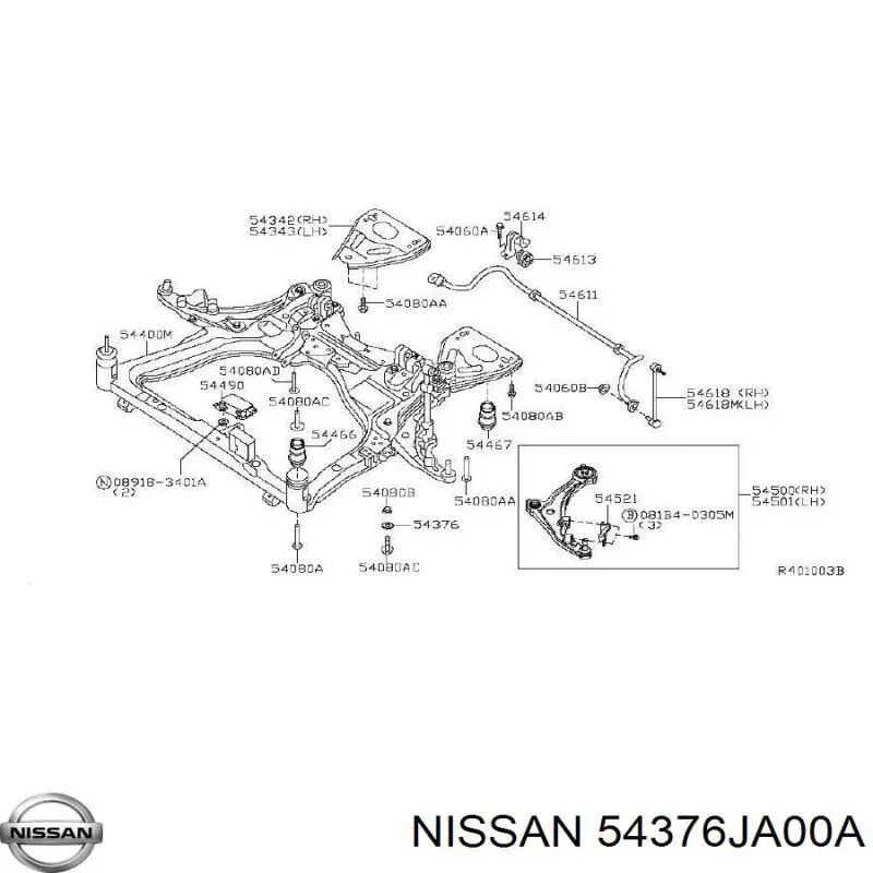  54376JA00A Nissan