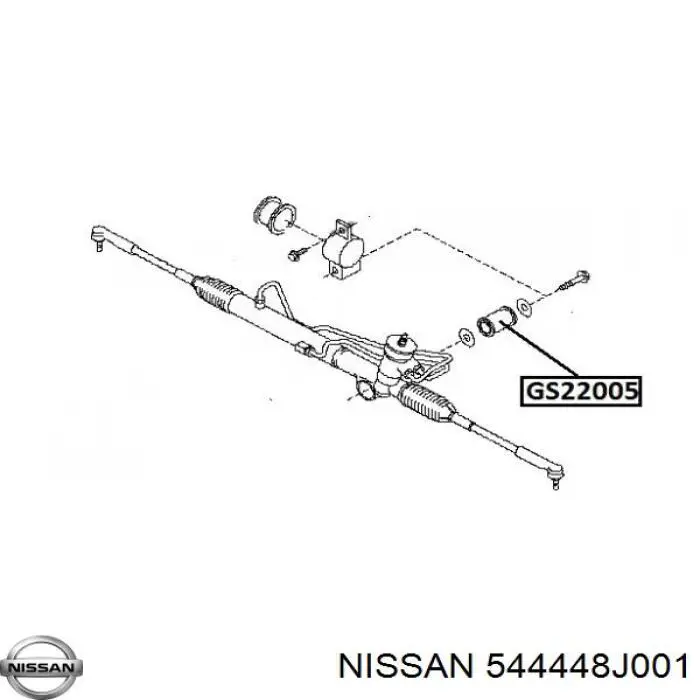 Сайлентблок кріплення рульової рейки NISSAN 544448J001