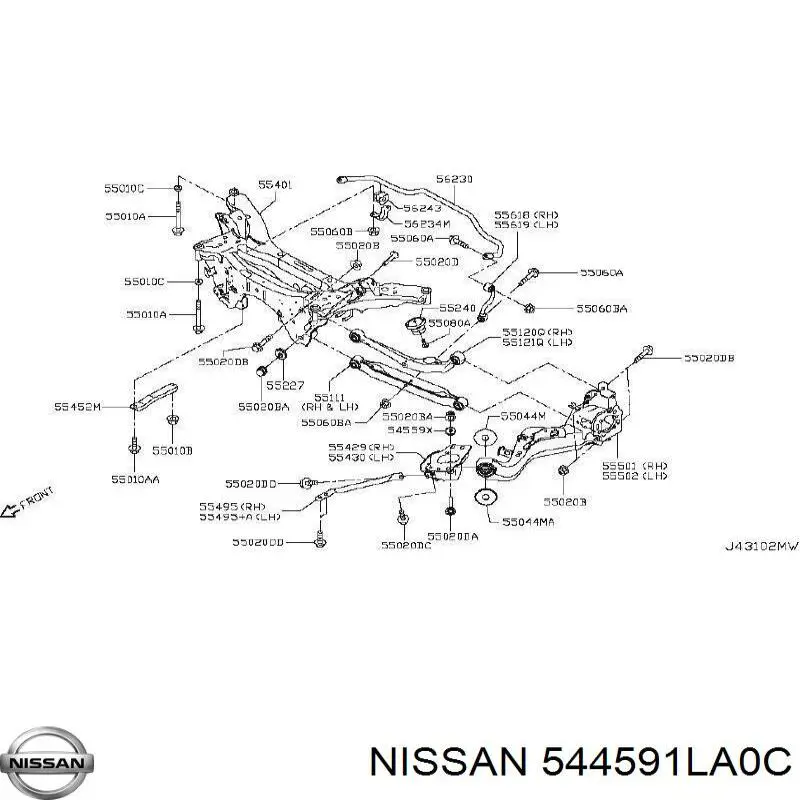  Nissan/Infiniti 544591LA0C ціна, від 6.78 USD