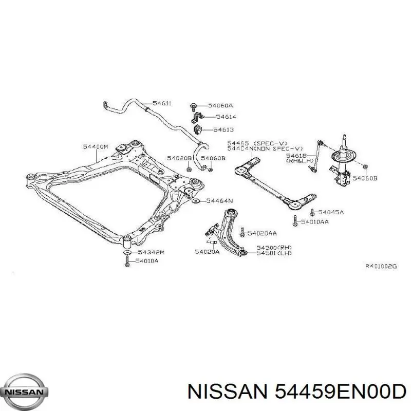 Болт переднього важеля, нижнього Nissan X-Trail (T31) (Нісан Ікстрейл)