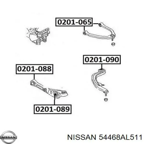 Важіль передньої підвіски нижній, правий Nissan/Infiniti 54468AC71A ціна, від 93.73 USD