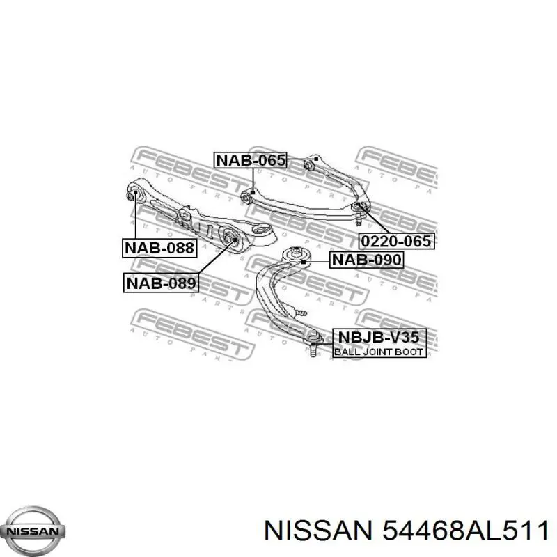 Купити 54468AC71A Nissan/Infiniti Важіль передньої підвіски нижній, правий