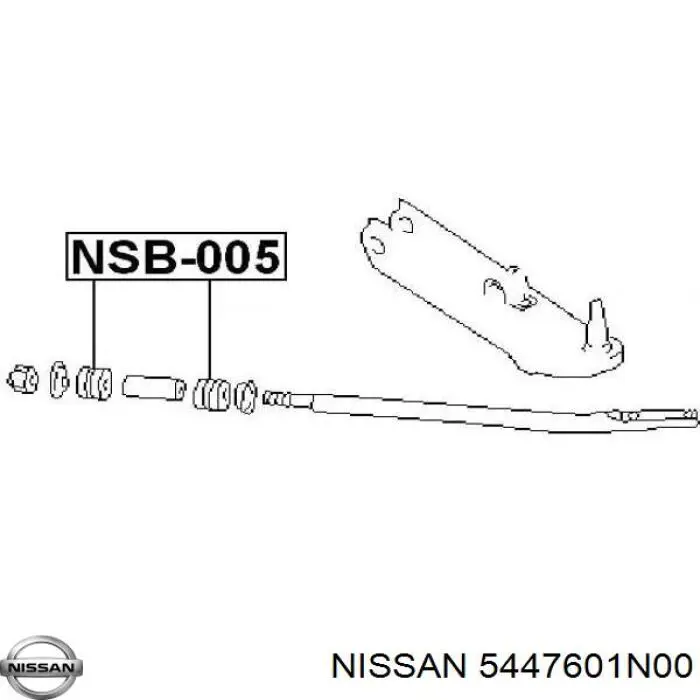 5447601N00 Nissan сайлентблок розтяжки переднього нижнього важеля
