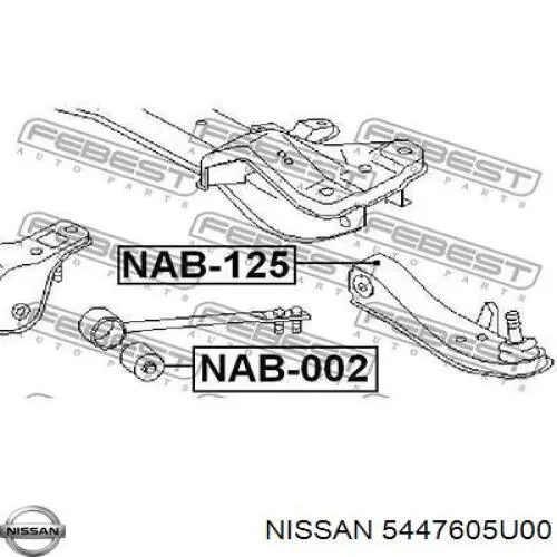 Сайлентблок тяги торсиона Nissan/Infiniti 5447605U00 ціна, від 11.49 USD