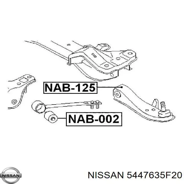 5447635F20 Nissan/Infiniti Сайлентблок тяги торсиона