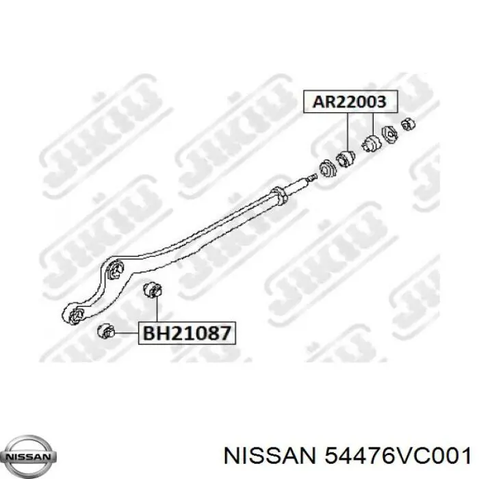 54476VC001 Nissan/Infiniti Сайлентблок переднього нижнього важеля