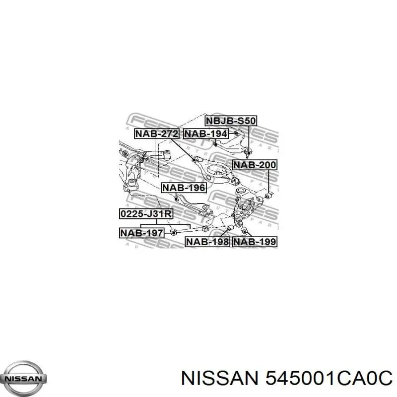 Купити 545001CA0C Nissan/Infiniti Важіль передньої підвіски нижній, правий