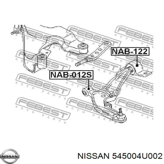 Важіль передньої підвіски нижній, правий Nissan/Infiniti 545004U002 ціна, від 49.28 USD
