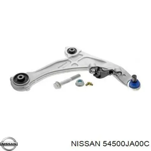Важіль передньої підвіски нижній, правий 54500JA00C Nissan/Infiniti