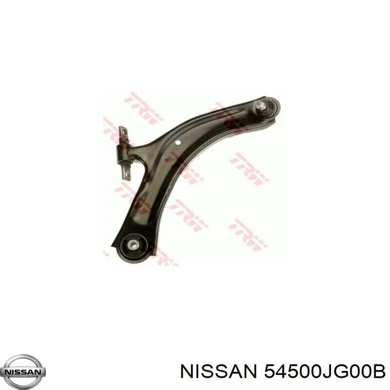 Важіль передньої підвіски нижній, правий 54500JG00B Nissan/Infiniti