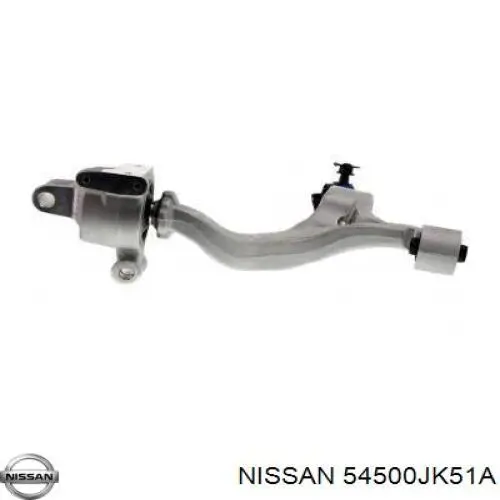 Важіль передньої підвіски нижній, правий 54500JK51A Nissan/Infiniti