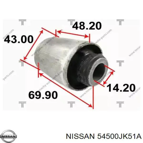 Важіль передньої підвіски нижній, правий Nissan/Infiniti 54500JK51A ціна, від 253.39 USD