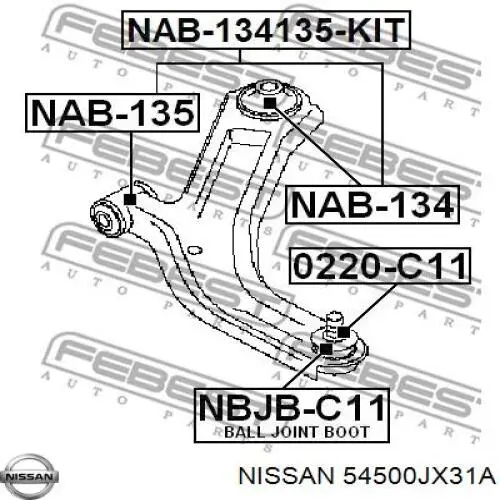  54500JX31A Nissan/Infiniti