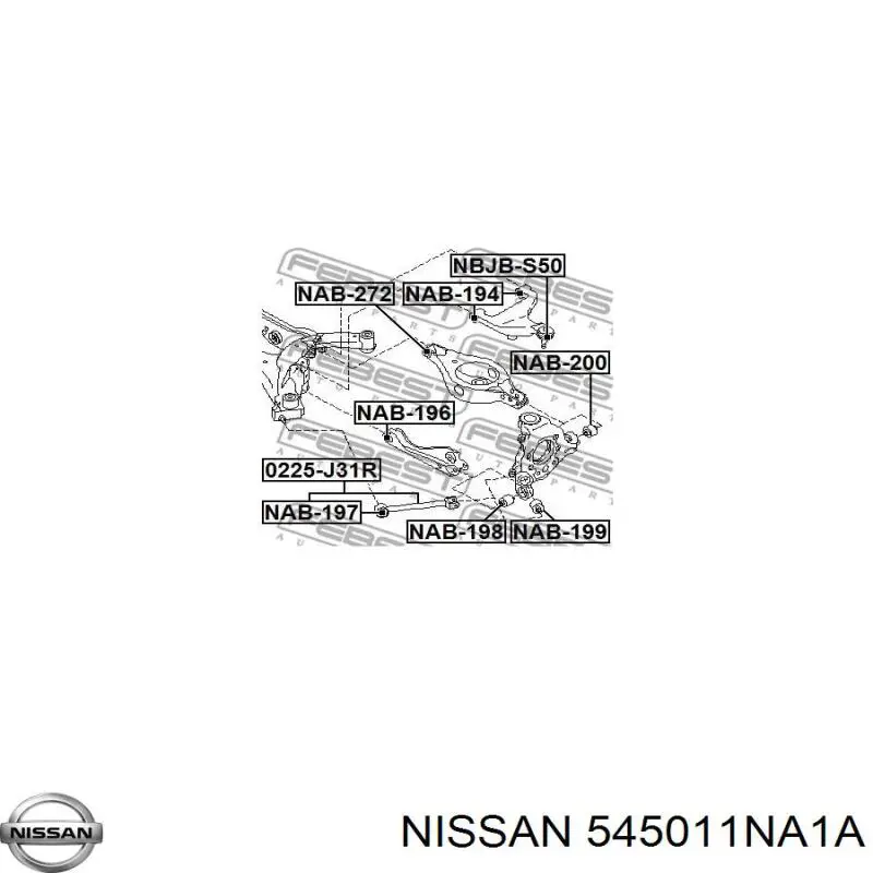 Купити 545011NA1A Nissan/Infiniti Лівий важіль передній нижній підвіски