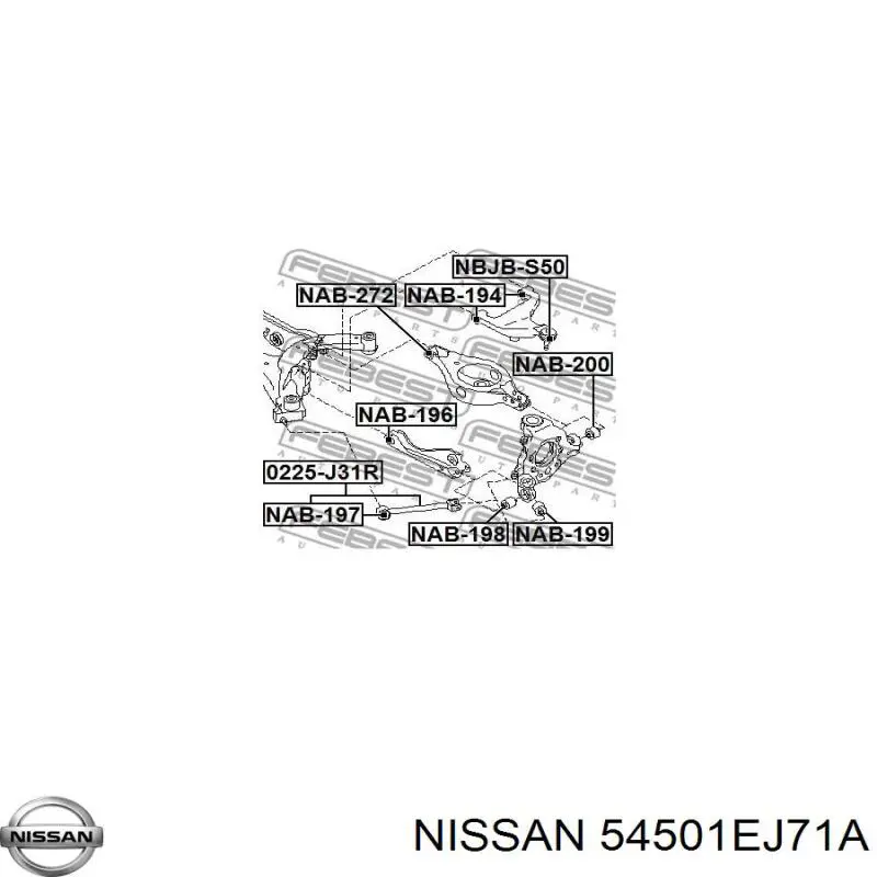 54501EJ71A Nissan/Infiniti Поперечний важіль