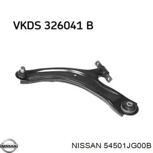 Купити 54501JG00B Nissan/Infiniti Лівий важіль передній нижній підвіски