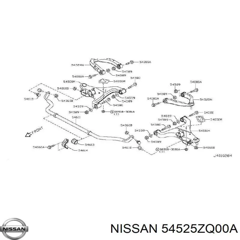 Важіль передньої підвіски верхній, лівий Nissan/Infiniti 54525ZQ00A ціна, від 59.73 USD