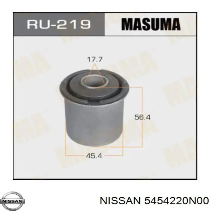 5454220N00 Nissan/Infiniti Сайлентблок переднього нижнього важеля